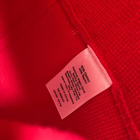 Talbots | Red Sweater Gold Button Front Cotton Rayon Blend Womens Large Petite - Picture 4 of 5